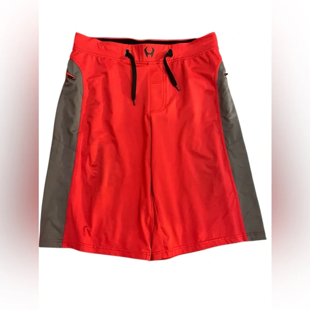 Hylete Red and Gray Performance Athletic Wear Shorts